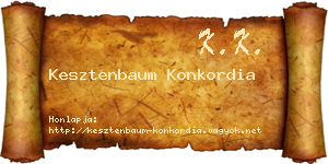 Kesztenbaum Konkordia névjegykártya